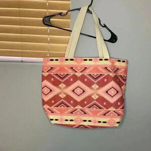 Pink Canvas Type Tote